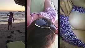 i fingered a curvy milf's beaver on the public beach before disco