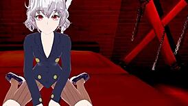 Neferpitou and Shizuku Murasaki in intense hentai sex with big tits creampie