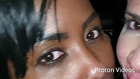 Brazilian pornstars Bianca Naldy and Bela India Prime share snowball kisses before swallowing cum in full video.