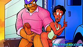 A young virgin guy loses his virginity to a male prostitute in a bareback encounter.