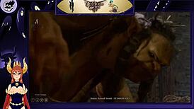 Baldur's Gate 3: Lex's Lewd Adventure Part 4 features a brunette with big tits in hentai scenes