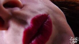 Lady Fyre does a sexy strip tease to seduce a stranger, clothes get ripped in the process