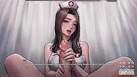 in ep3, my naughty nurse yui gives a surprise handjob at the festival