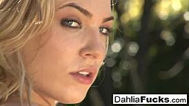 Sexy Teen Dahlia Sky Masturbates Outdoors with Passion