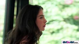 Spied Sorority Babe Demands Lesbian Facesitting Threesome with Brunettes