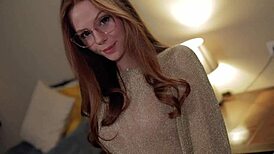 Pretty redhead teen 18+ unleashes passion in sensual serenade