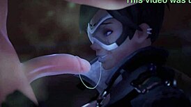 Spa Session With Tracer In 3D Animation. Enjoy the relaxing cartoon hentai experience.