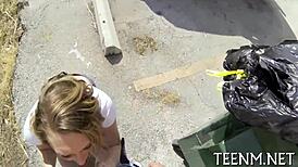 Natural tits brooke wylde in rough blowjob scene