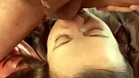 watch this french slut in satin dress suck and get doggystyled