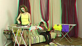 Tattooed guy nails teen 18+ Ninel's shaved pussy in doggystyle.