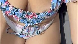 Husband Grabs Dick While I Hold It, Eyes on My Ass, Stands in Pussy, Leaves Me Sucking, Floods Pussy with Cum!