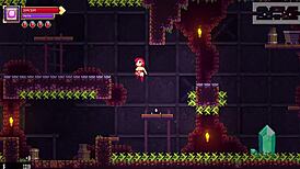 Scarlet maiden faces intense boss battle in hentai game part 3, exploring new erotic areas.