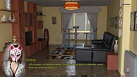 Perfect housewife spied on in cuckold game