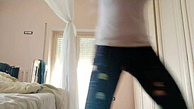 Sweaty and Satisfied After Intense Gym Session in Tight Leggings. My Workout Leaves Me Pumped and Ready.