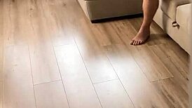 russian stepmom and stepson catch each other masturbating, then fuck hard. amateur clip with real talk.