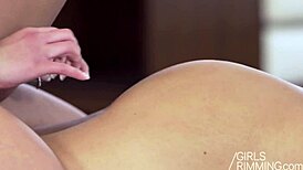 GirlsRimming offers massage with Amirah Adara bent over for intense ass licking