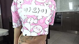 Tiny 19yo Tea Mint Tackles Leo Casanova's Monster Cock