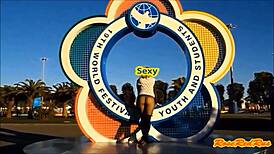 flashing panties at olimpic park sochi 2014