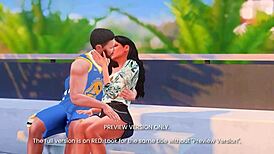 Courtside passion in 3D hentai!