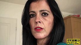 Hey, watch this mature British lady spread legs for fingering close-up