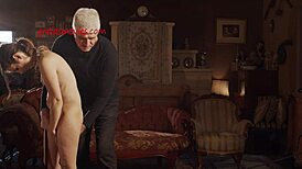 uninvited girl gets punished hard by house lord in garage! 😈