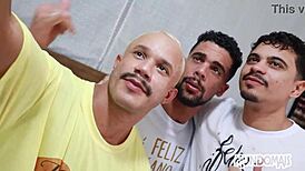 my friends loved new year gifts and gave me bareback dick in my ass