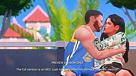 Courtside passion in 3D hentai!