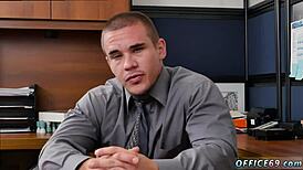 Young And Old Gay Men Wrestle Into Intense Sex On First Work Day