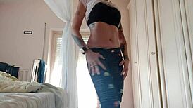 Sweaty and Satisfied After Intense Gym Session in Tight Leggings. My Workout Leaves Me Pumped and Ready.