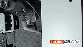 beautiful skinny blonde riding monstercock in office?