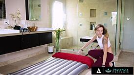 NuruMassage Redhead Inspector Goes Wild on Masseuse!