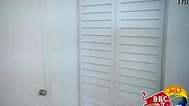 I-I can't believe I'm watching this horny milf suck big black cock in voyeur sex