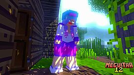 Old Video Reunion in Minecraft with Anime Characters and Big Tits!