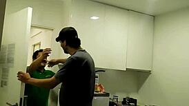 terrible whore maid gets fucked in group sex part one