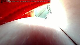 Giantess Hides Tiny Man in Tits