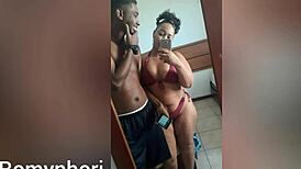 Morango RJ's rough anal with big black cock!