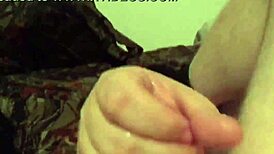 chubby bbw wife with hairy pussy pov handjob leading to cumshot