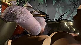 Malenia dominates riding hard in forest loop Elden Ring parody