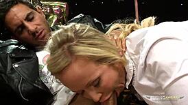 lucky dude, can ya believe it? banging two hot babes at once!