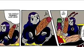 Big dick superhero saves the day in animated porn