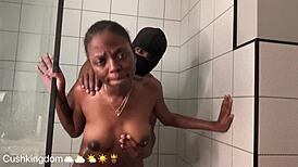 i’m obsessed watching this babe suck bbc in the shower!