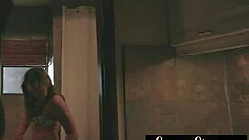 so this slutty stepdaughter got drilled hard, riding cowgirl style. man, she was creamed all over!