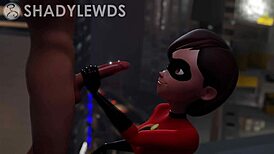 Helen Parr Gets Rooftop Handjob in 3D Cartoon Sex