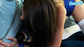 Camsoda छोटी 18+ टीन 18+ को ह्यूज ब्लैक कॉक से क्रश्ड क्रिम्पाई गैराज में