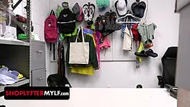 uhh, i’m tellin’ this milf shoplifter to touch my cock