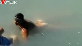 Beach Voyeur Catches BBW Mermaid Getting Nailed In Sea!