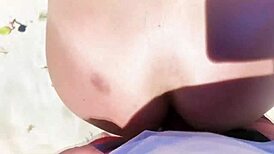 teasing a stranger leads to unexpected anal creampie in public