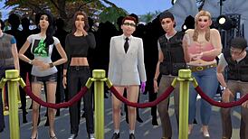 dexter feels excited using x-ray glasses to see big tits naked in sims 4