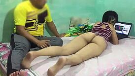 stepbrother seduces stepsister and fucks her big blonde ass