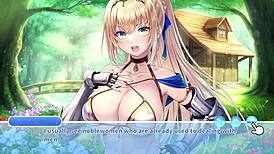 Masseur And Knight Share Oiled Tits In Hentai Game